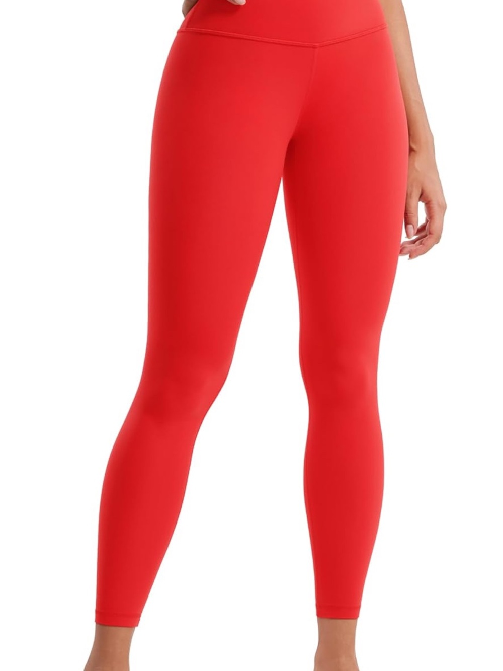 CRZ YOGA High-Waist Red Performance Leggings